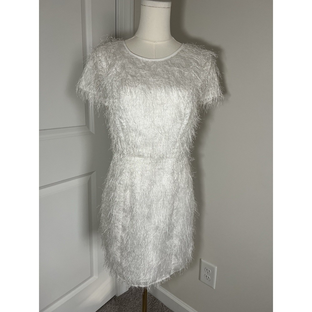 Women's BCBG Bridal Bachelorette Wedding White Party Mini Dress Size 6 NWT